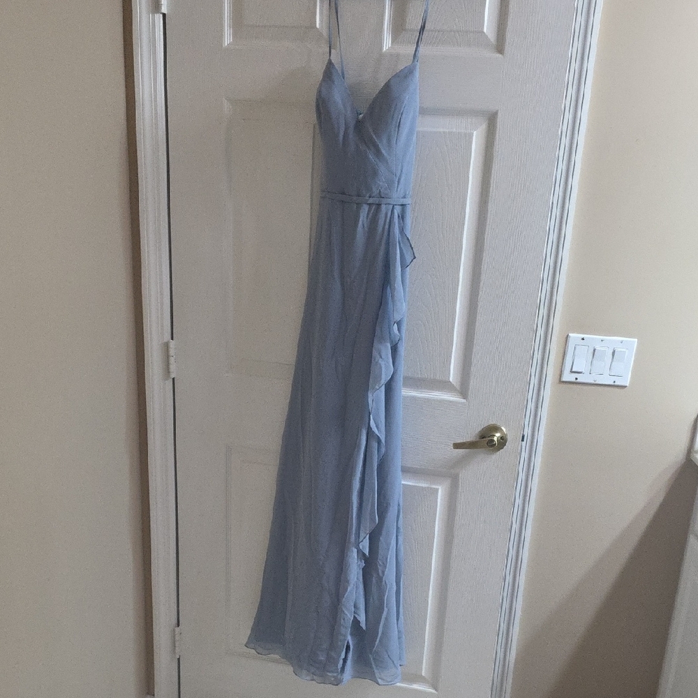 Azazie Light Blue Maxi Dress